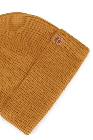 Cuffia uomo a costine con etichetta logo