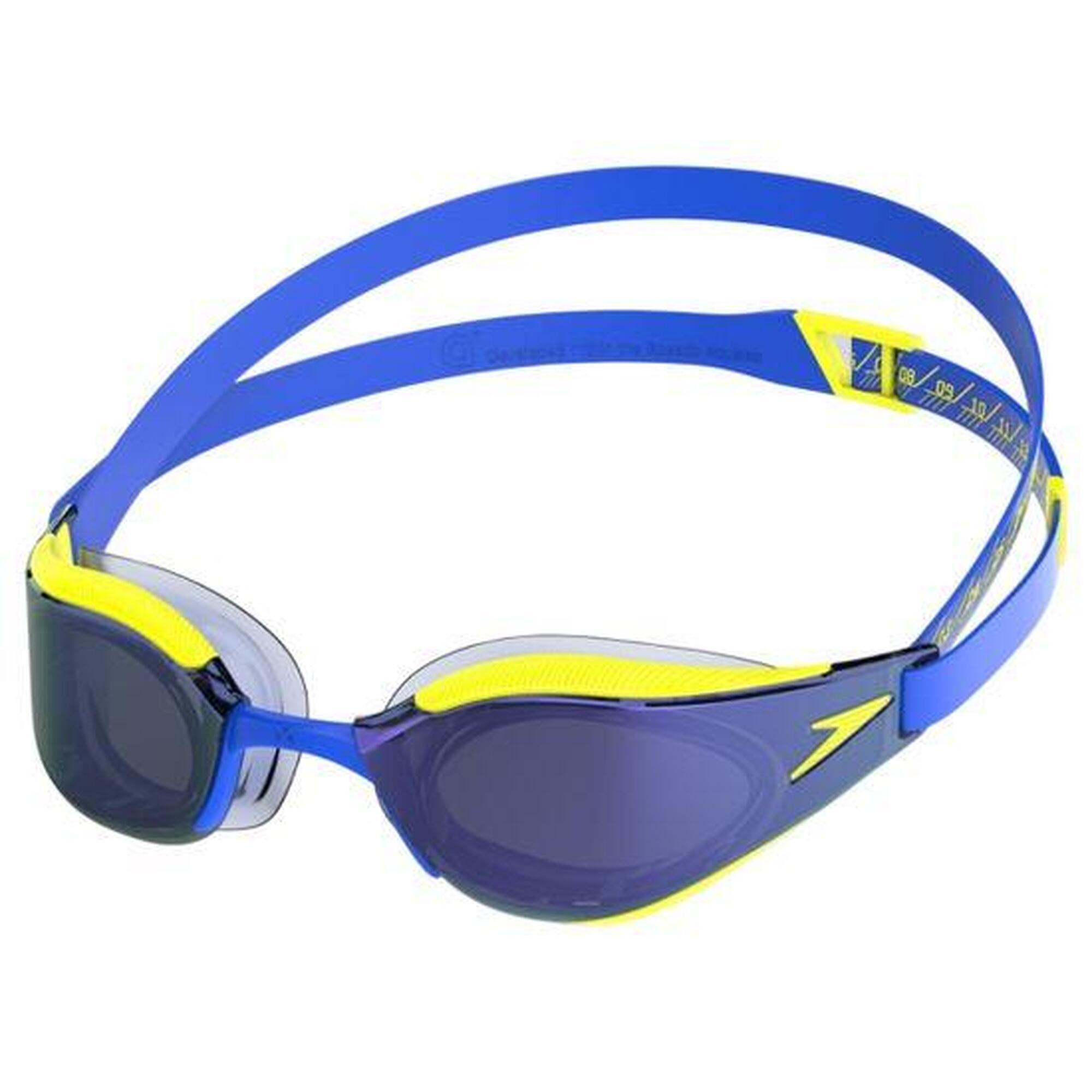 Speedo Fastskin Hyper – Lunettes De Compétition Approuvées FINA, Verre Hygroscopique, Joint 3D IQfit, Sangle Graduée