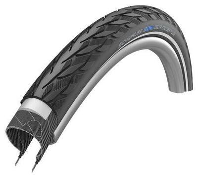 Buitenband delta cruiser plus 26 x 1.75 zwart met reflectie