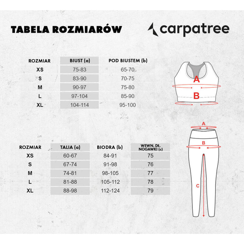 Klasyczne legginsy z wysokim stanem sportowe dla kobiet Carpatree
