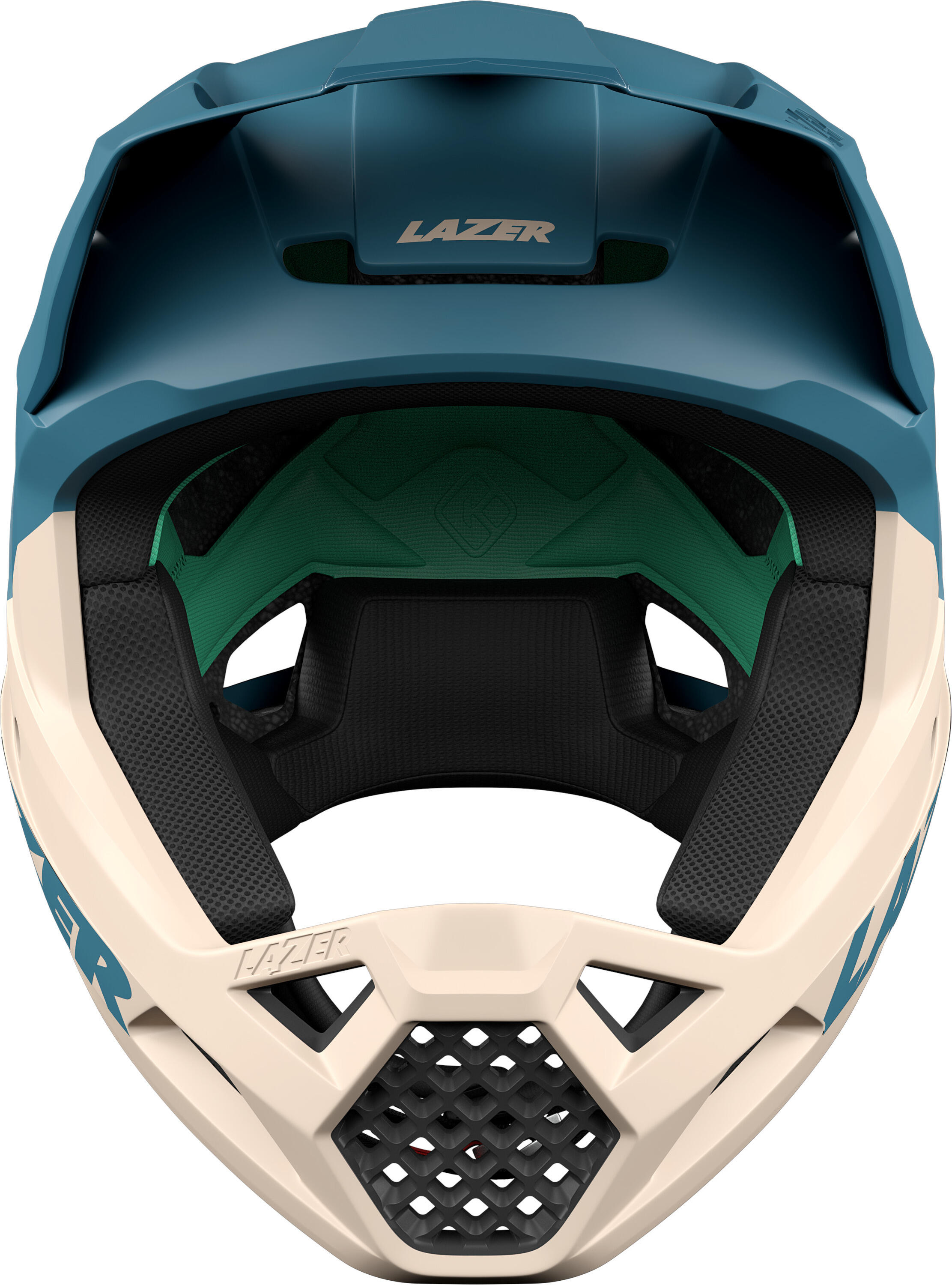Casco da bicicletta integrale Chase KinetiCore, beige-blu 3/5
