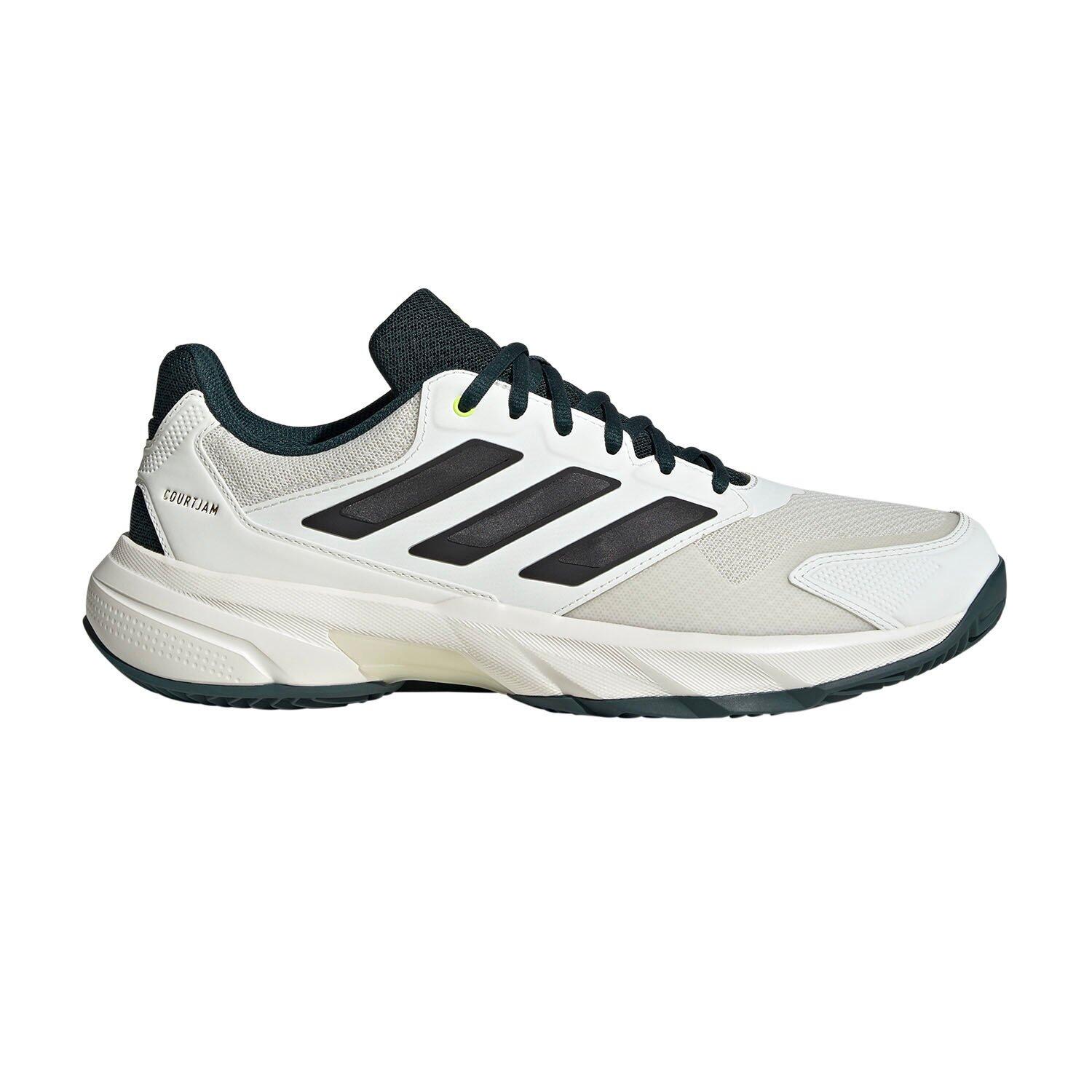 Adidas - Chaussures De Tennis Et De Padel Homme - Adidas Court Jam Control 3 Clay M - - Baskets - Blanc|vert - Decathlon