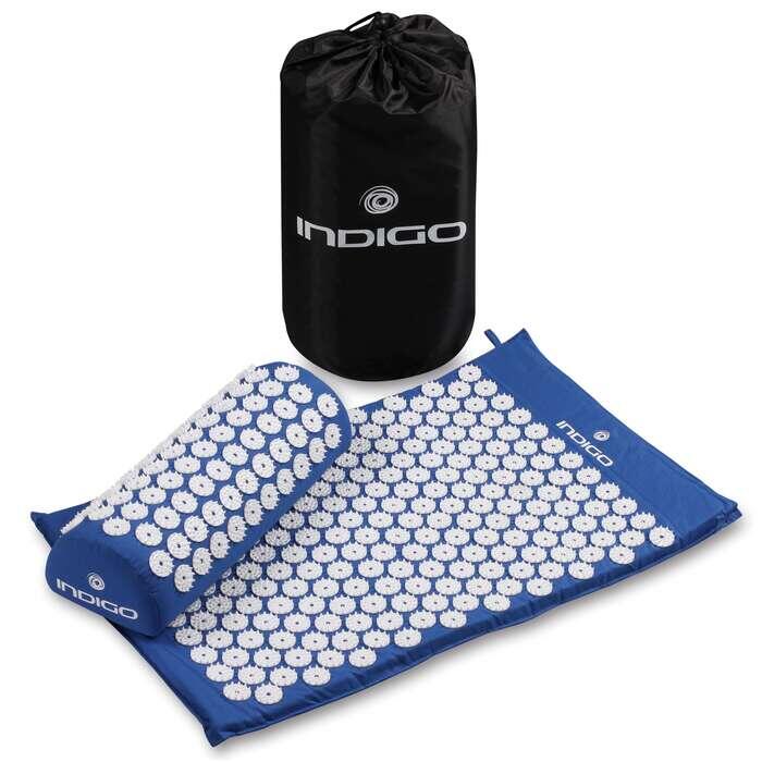 INDIGO SPORTS Tapete e Almofada de Massagem INDIGO 67*42*2,5 cm, 38*15*10 cm Azul