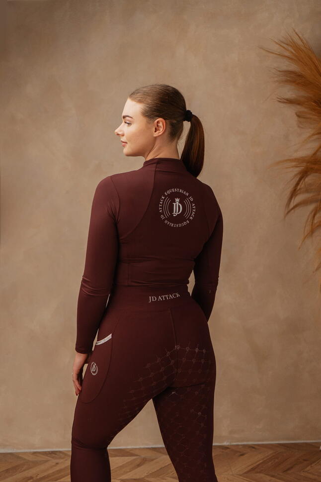 Bluzka techniczna Cathrine bordowa