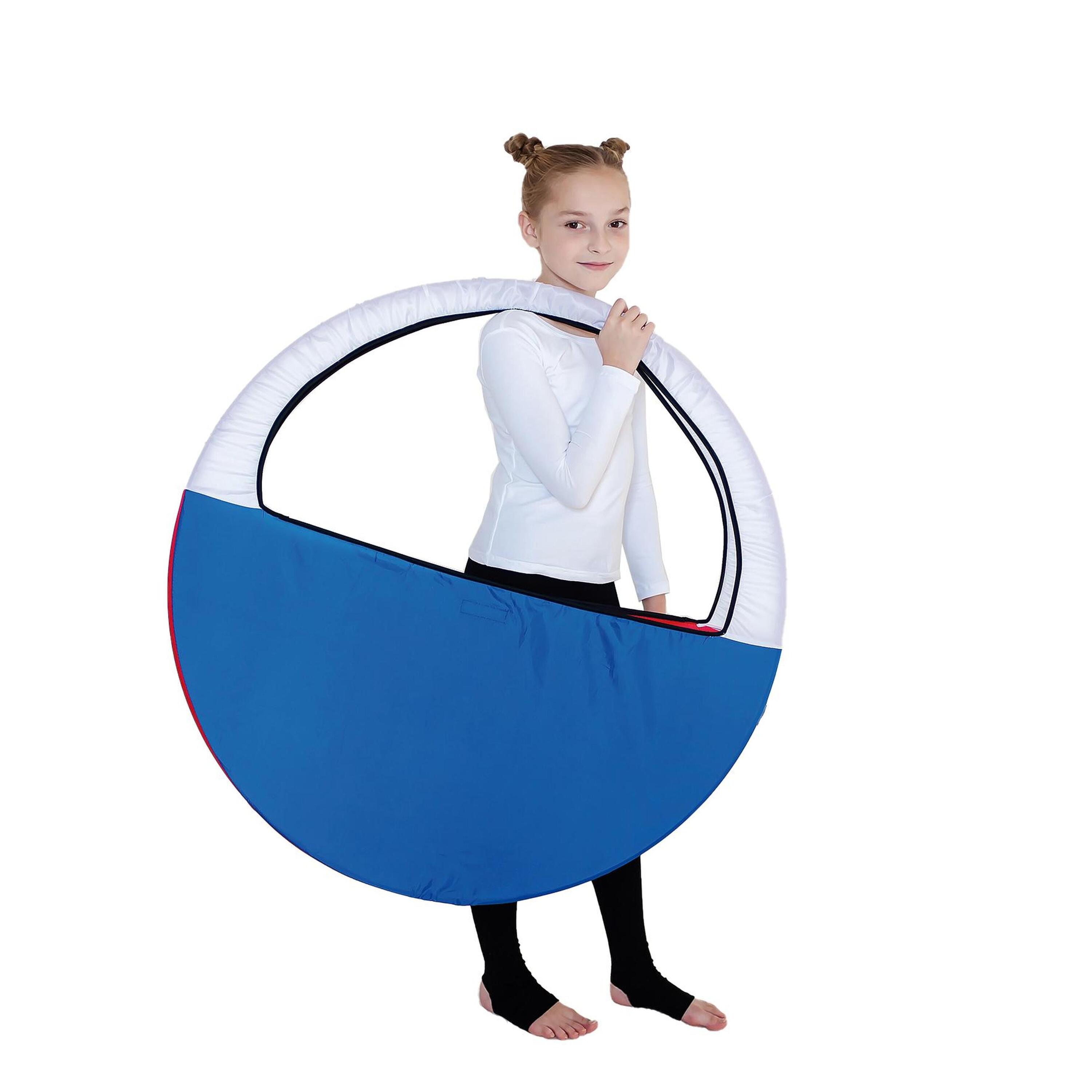 Reifenhülle Rhythmische Sportgymnastik Elastisch mit Tasche INDIGO 60-90 cm 3/4