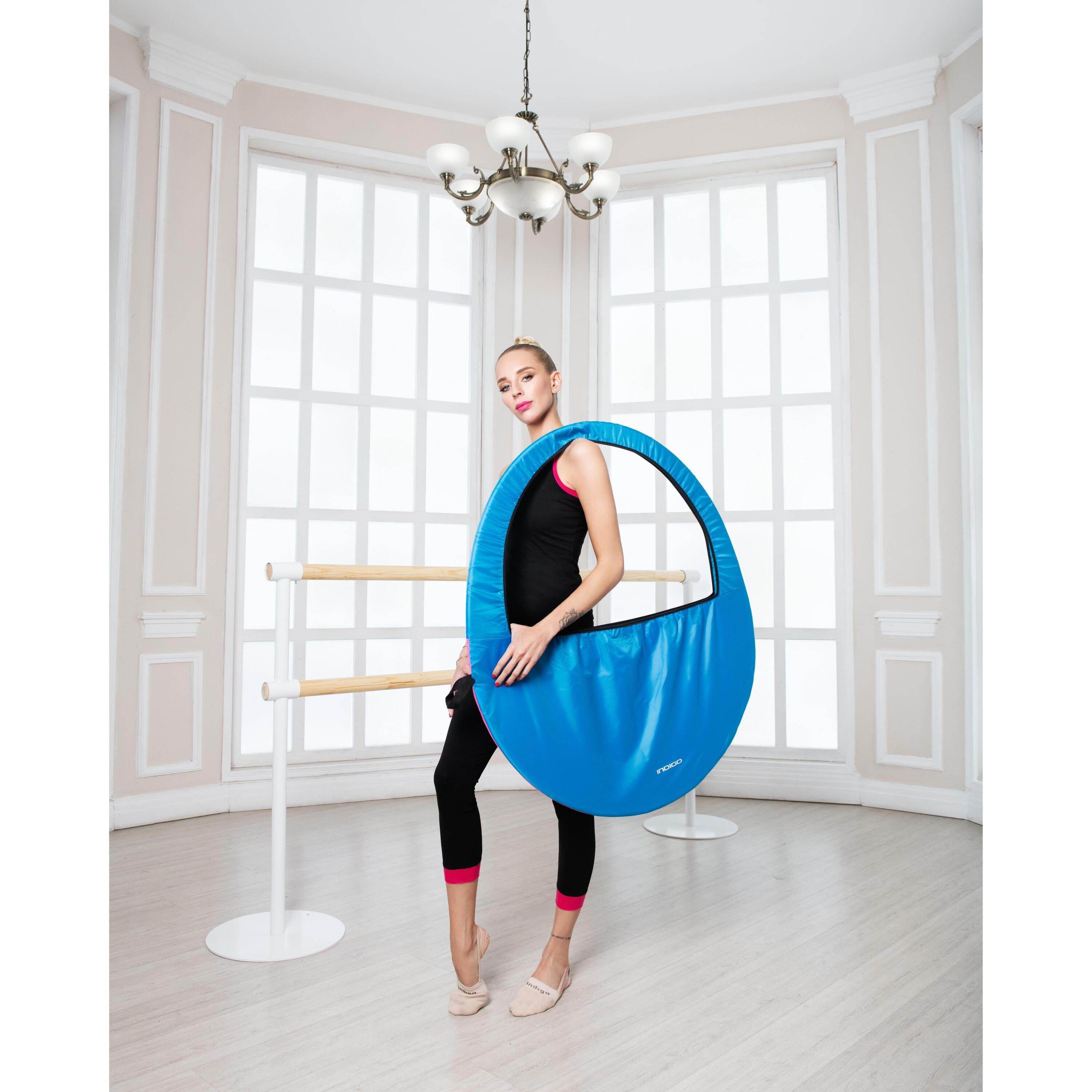 Reifenhülle Rhythmische Sportgymnastik Elastisch mit Tasche INDIGO 60-90 cm 2/4