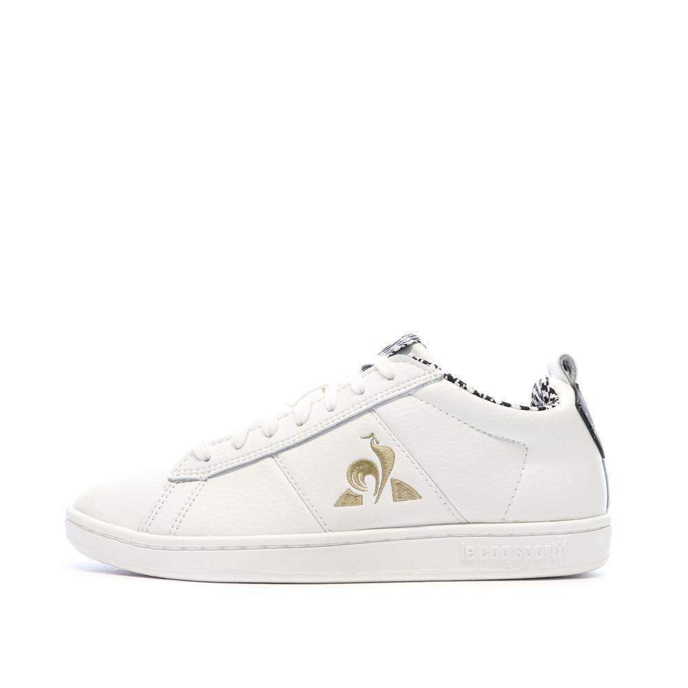 Women's White Le Coq Sportif Court Classic Trainers