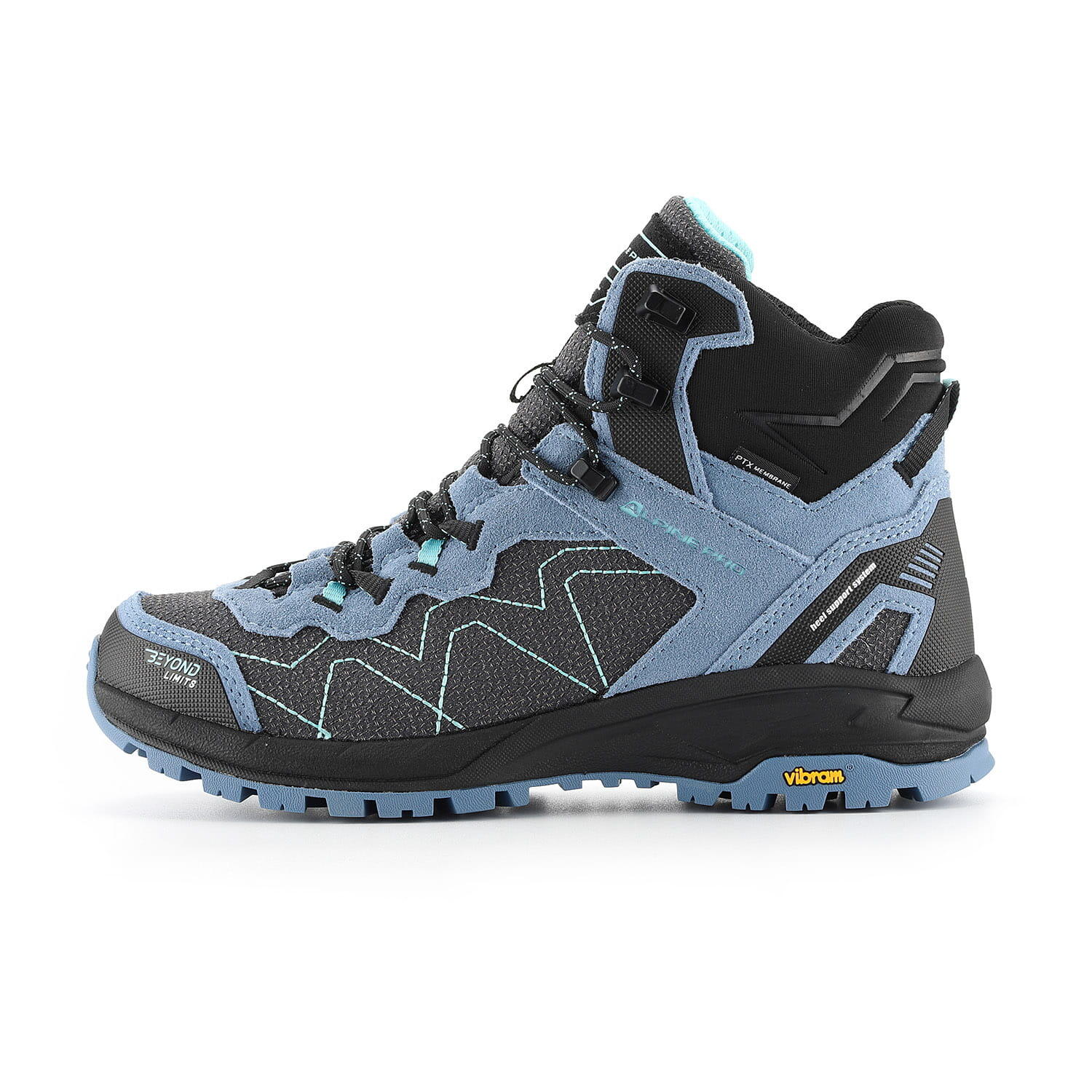 Buty wysokie trekkingowe damskie Alpine Pro Cerne 2 Vibram 2/6