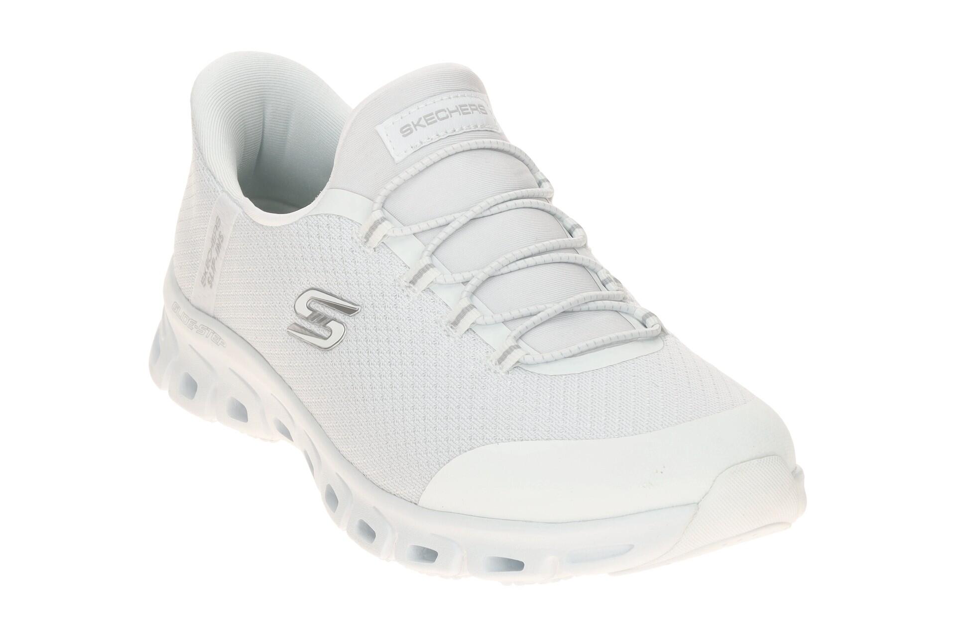 Skechers Glide Step Slipper Schuhe weiß Slip-Ins 104547 3/7