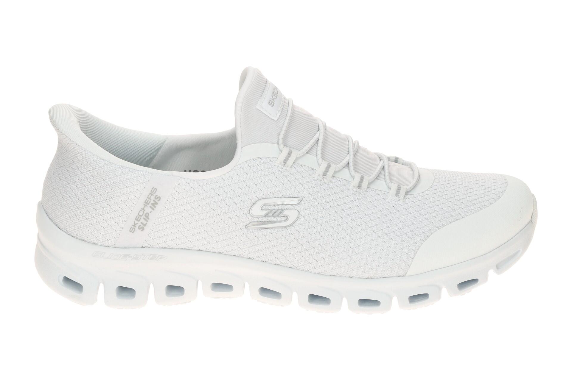 Skechers Glide Step Slipper Schuhe weiß Slip-Ins 104547 2/7