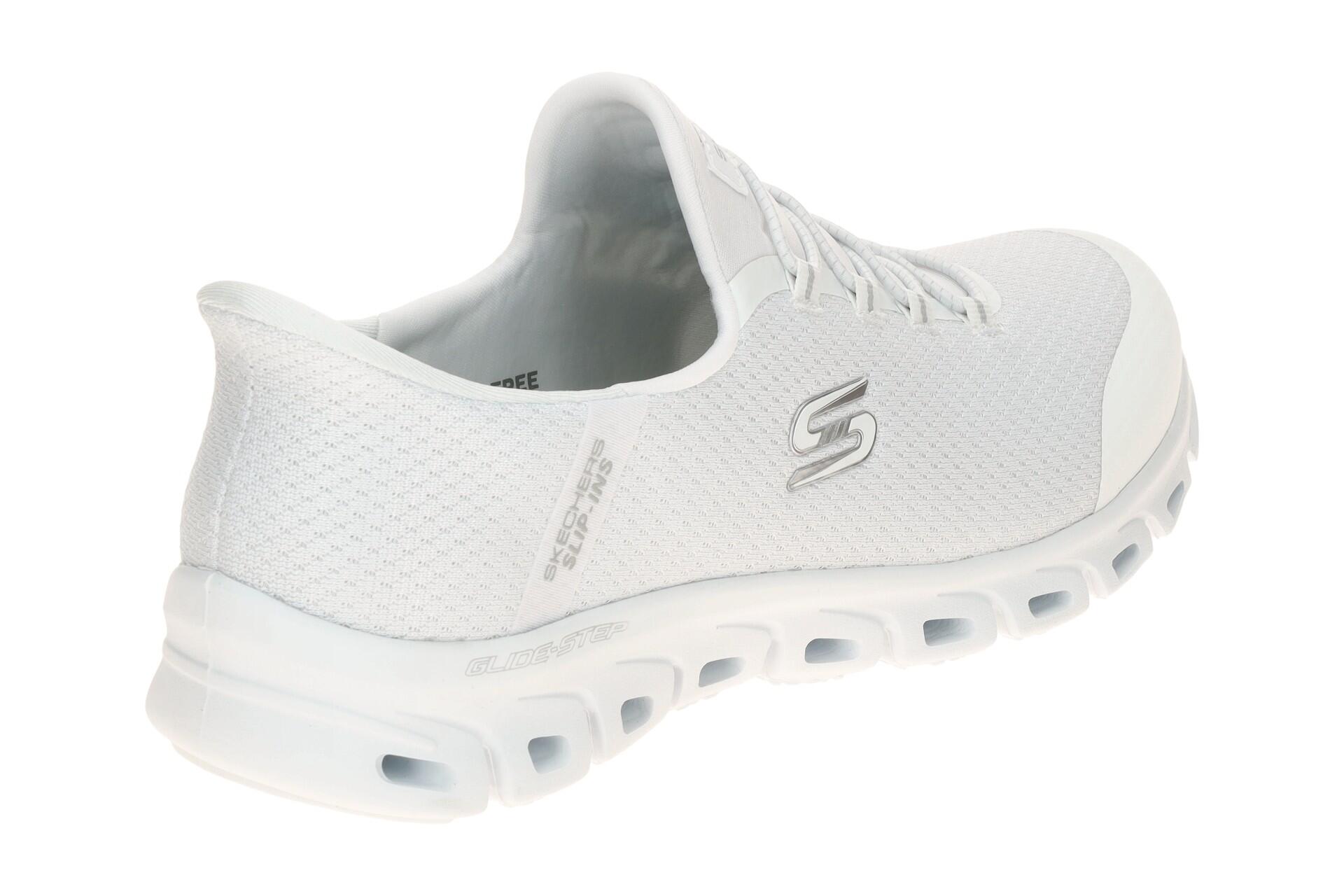 Skechers Glide Step Slipper Schuhe weiß Slip-Ins 104547 4/7
