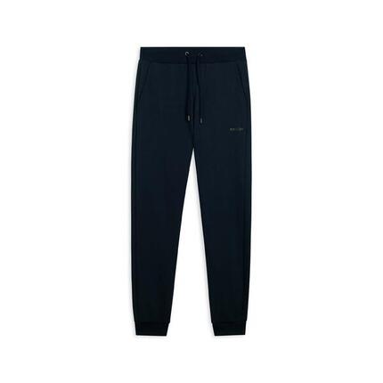 Pantalon classique en molleton brossé avec bords côtelés aux chevilles