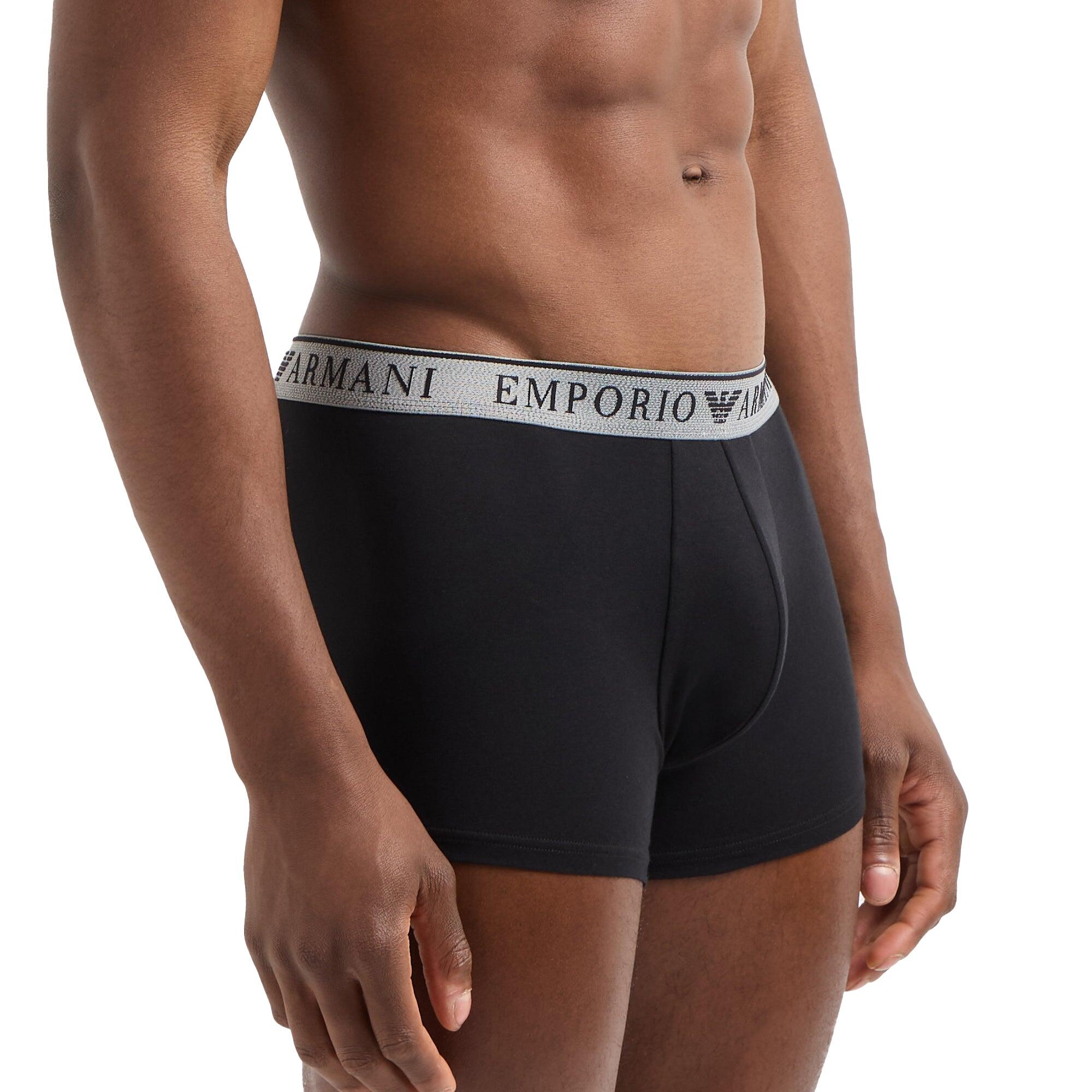 Stretch Cotton Endurance Logo 2 Pack Trunks Black 2/3