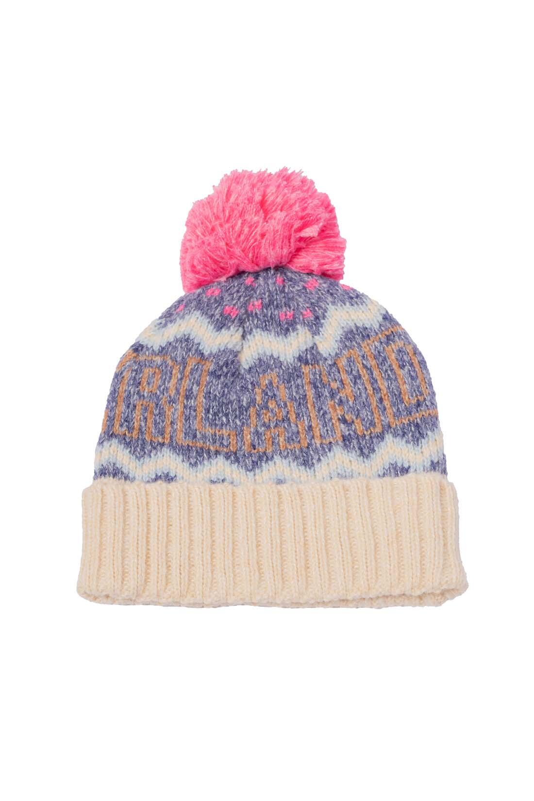 Cuffia donna Fair Isle con pompon 3/3
