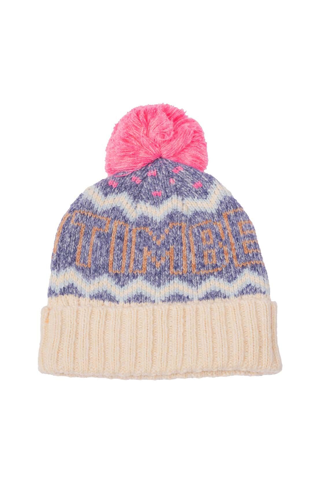 Cuffia donna Fair Isle con pompon 2/3