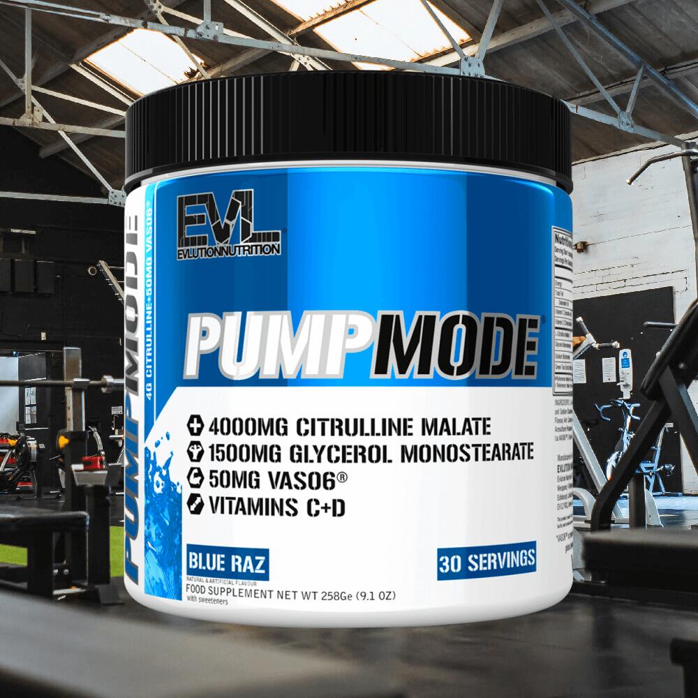 EVL Nutrition Pump Mode (30serv) Blue Raz - Pré-entraînement - NO Booster 2/3