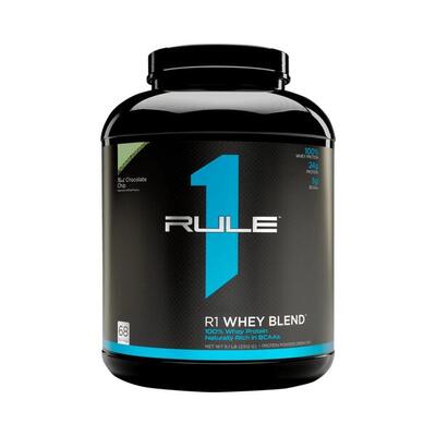 Rule1 r1 whey protein (1lb) chocolate fudge - eiwitten - wei-eiwit mix