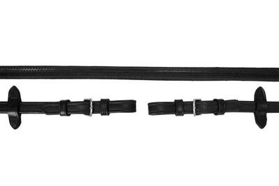Schockemöhle dura soft rubber reins 16 mm bruin -