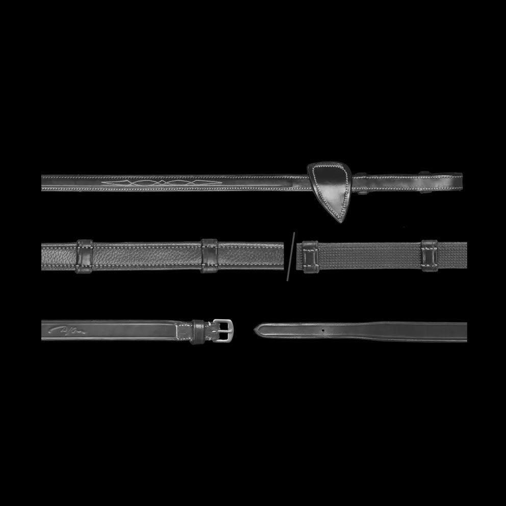 Rênes 5/8 avec 7 arretoirs (sans stopper) Dy'on Hunter 3/3