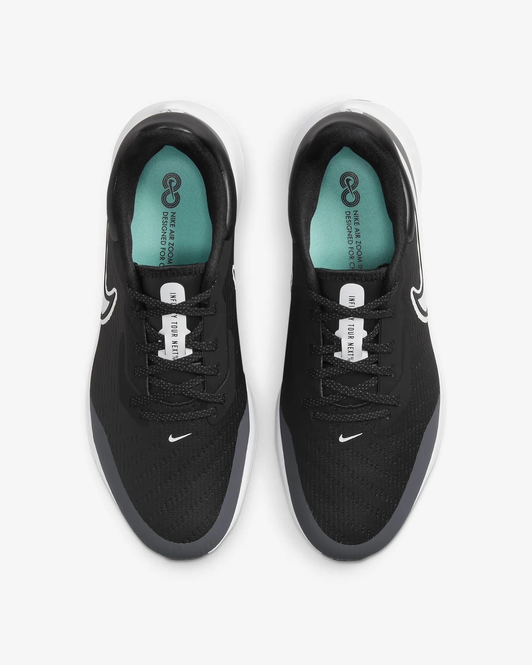 Chaussures de golf Nike Air Zoom Infinity Tour pour homme, noires 2/4