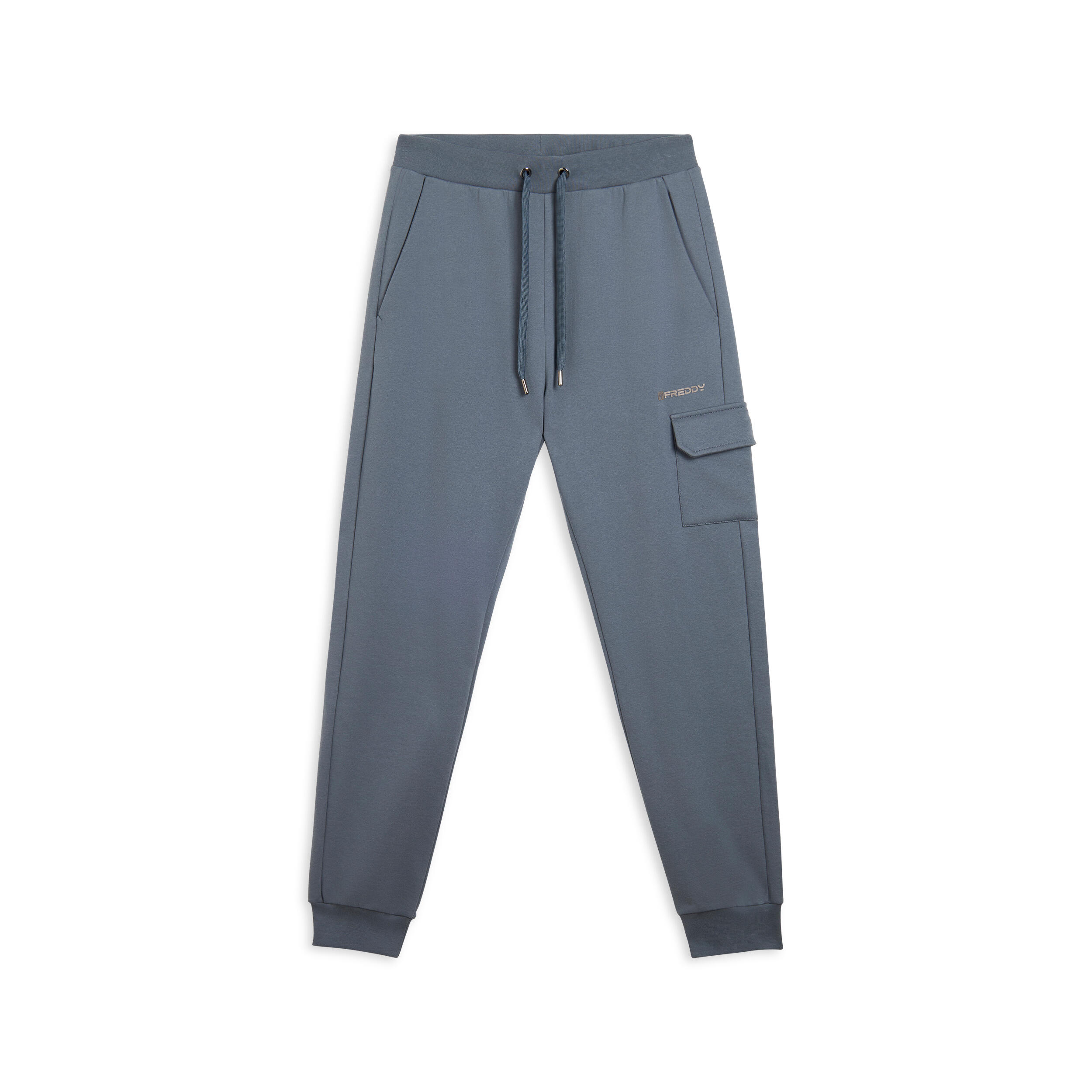 Freddy - Pantalon En Molleton Avec Poche Cargo Et Bandes Aux Chevilles - Pantalons - Bleu - Decathlon