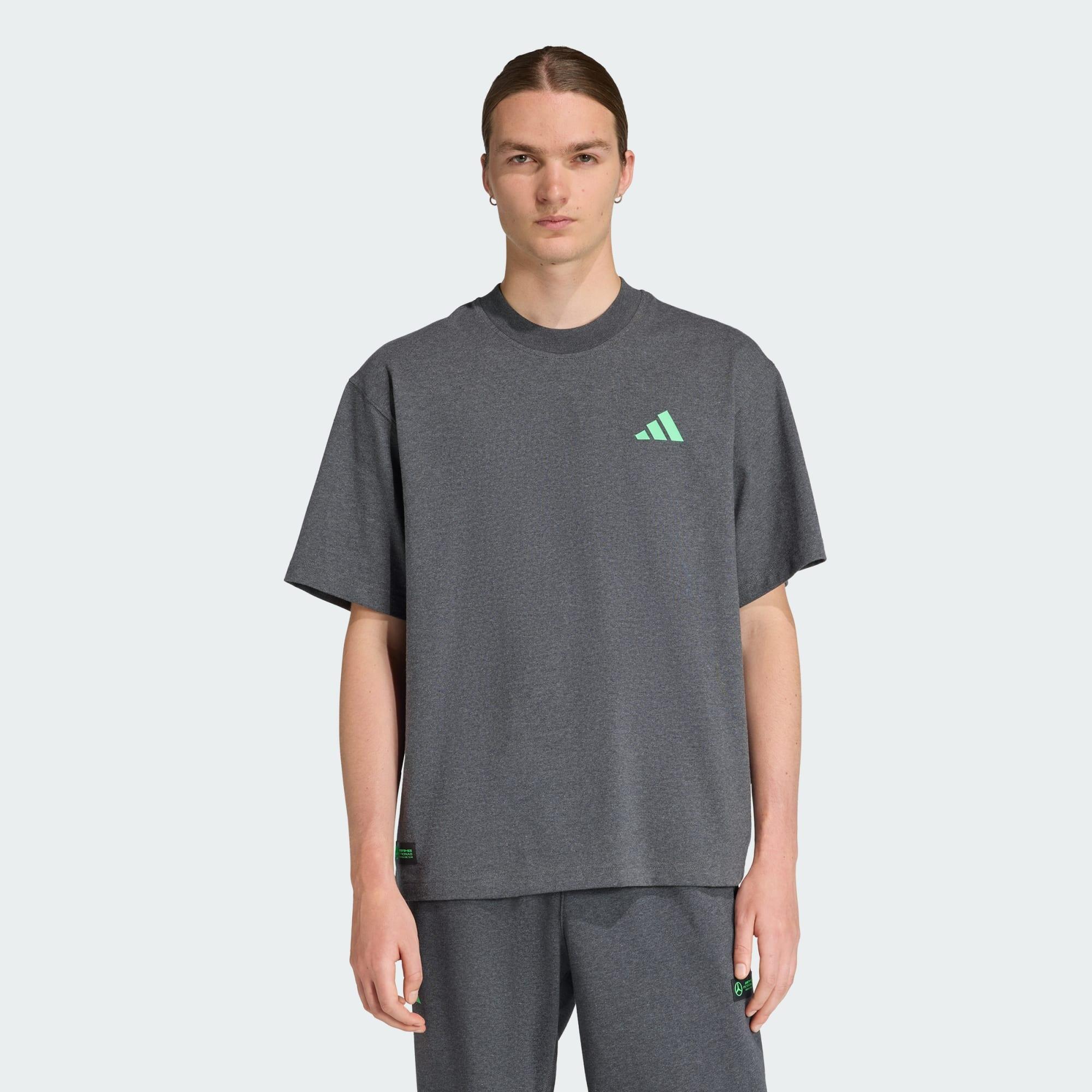 Adidas - T-shirt Survêtement Premium Mercedes - Amg Petronas Formula One Team - T-shirt Manches Courtes - Gris - Decathlon