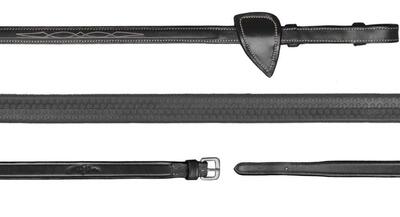 Dy'on 5/8 rubber reins hunter zwart -