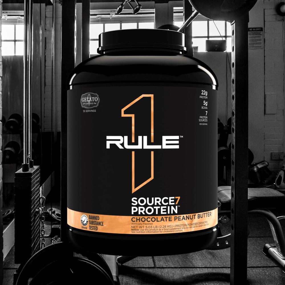 Rule1 R1 Source7 Gelato Protein (4lbs) Chocolate Peanut Butter - Eiwitten 2/3