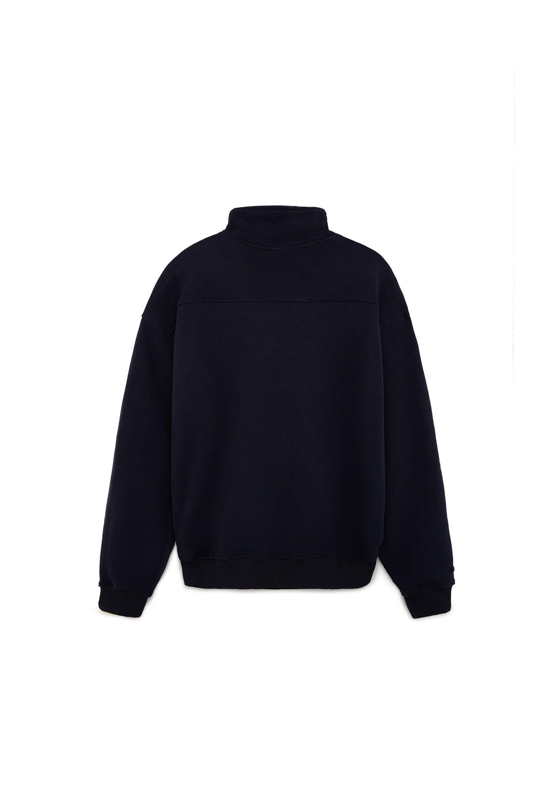 Sudadera Unisex Half-Zip Azul Marino 3/4