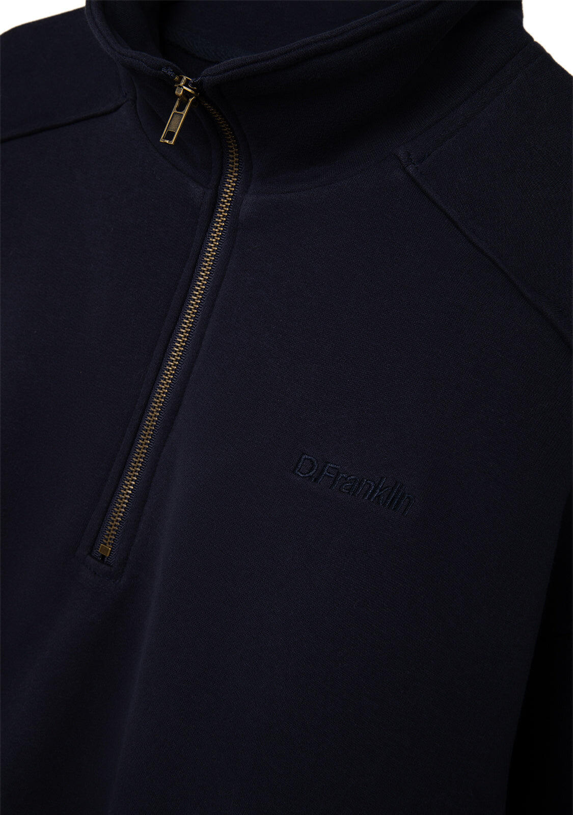 Sudadera Unisex Half-Zip Azul Marino 2/4