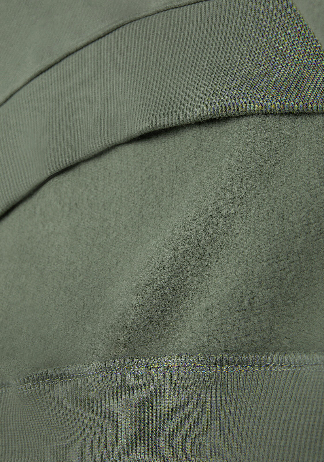 Sudadera Unisex Half-Zip Verde Salvia 4/4