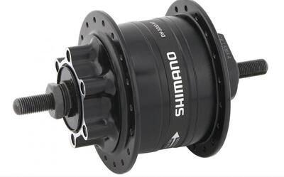 Shimano naafdynamo dh-3d32 6 volt 3 watt 36 spaakgaten 6-gaats zwart moertype
