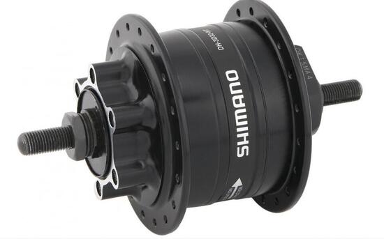 SHIMANO Nabendynamo DH-3D32 6 Volt 3 Watt 36 Loch 6-Loch Schwarz Mutterntyp