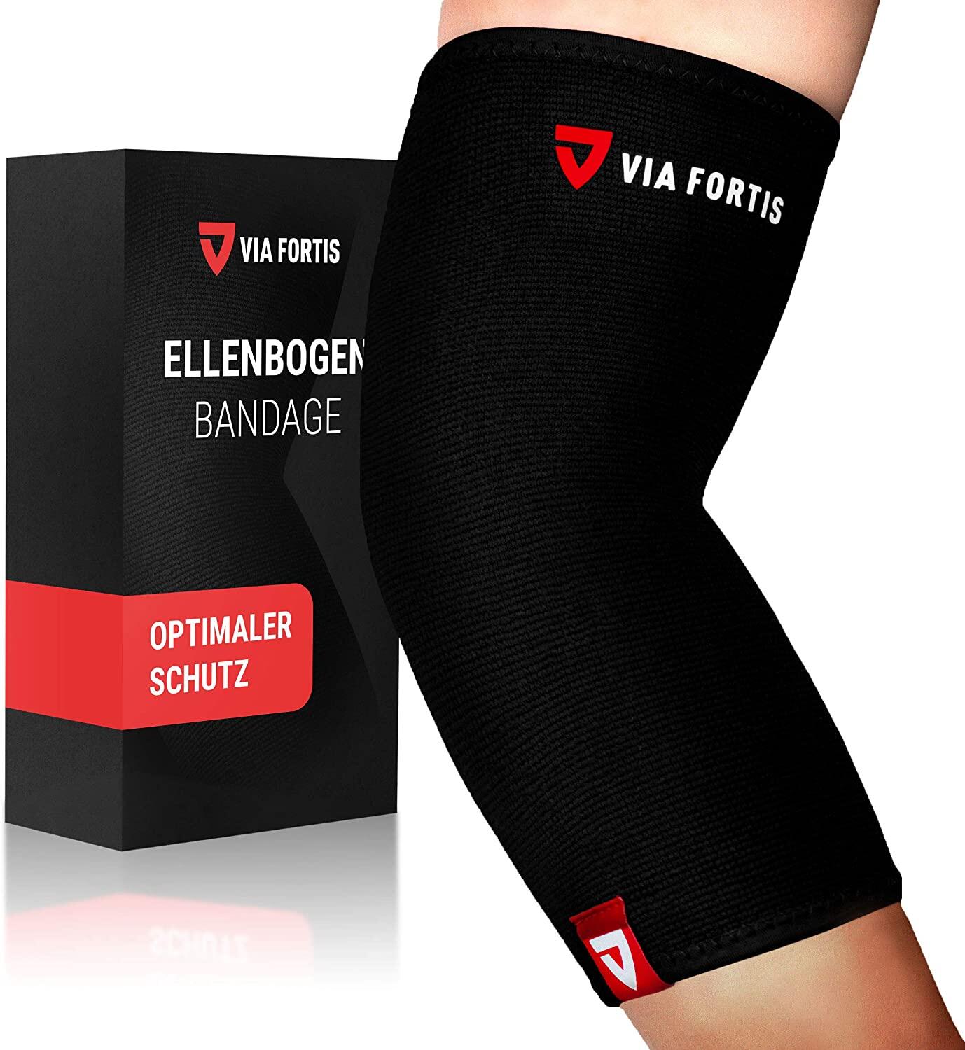 VIA FORTIS Cotovoleira de suporte – protege articulações, cotovelos, tendinite, artrose