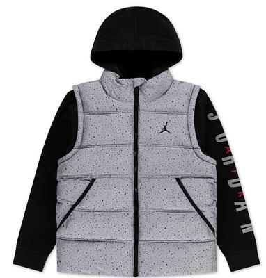 Giubbotto ragazzo jordan 2 fer - grigio/nero
