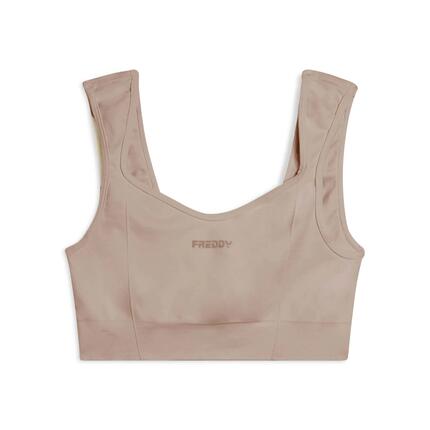 Brassière de sport avec col en forme de cœur, soutien léger