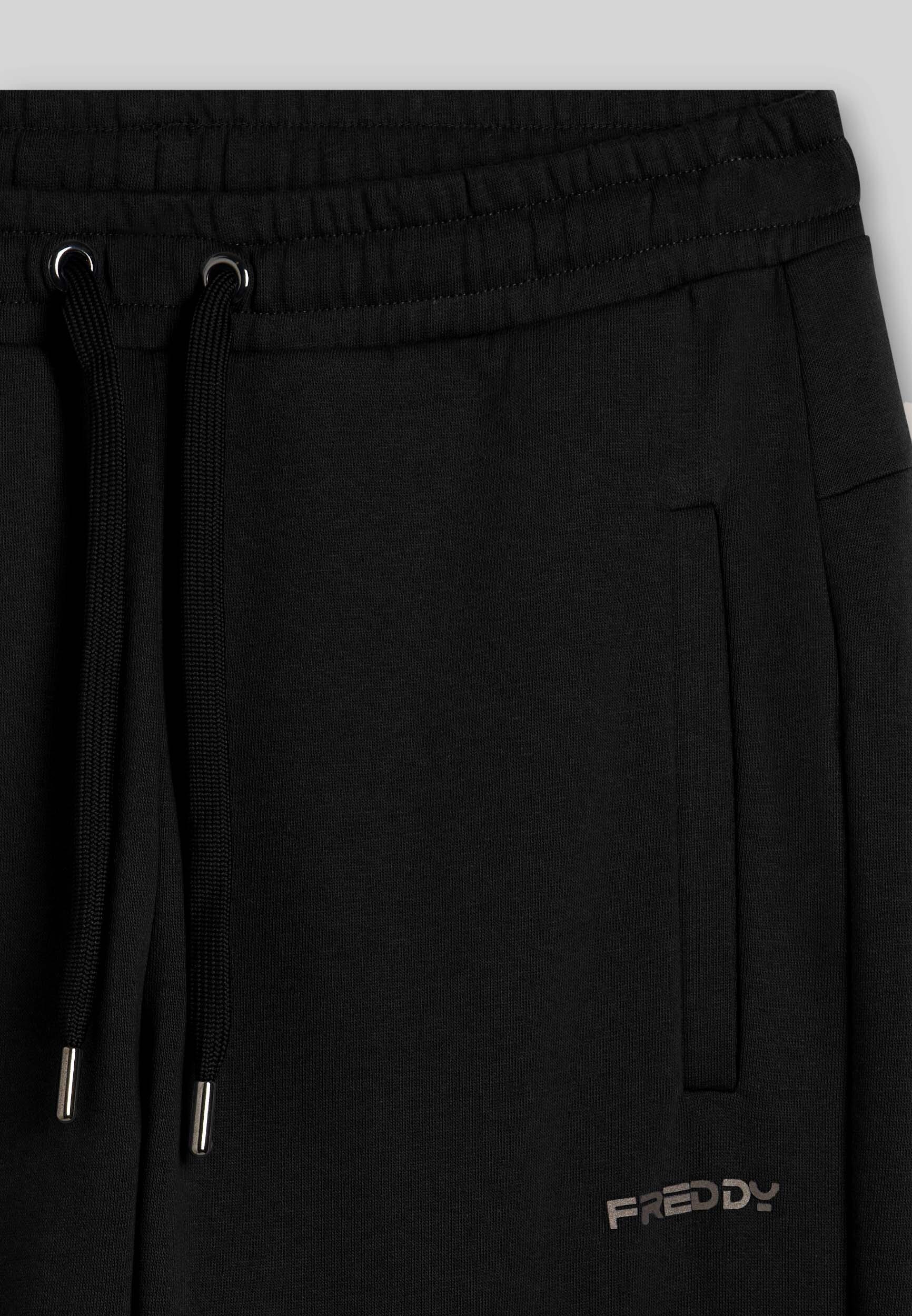 Pantaloni regular in felpa garzata con fondo dritto 3/3