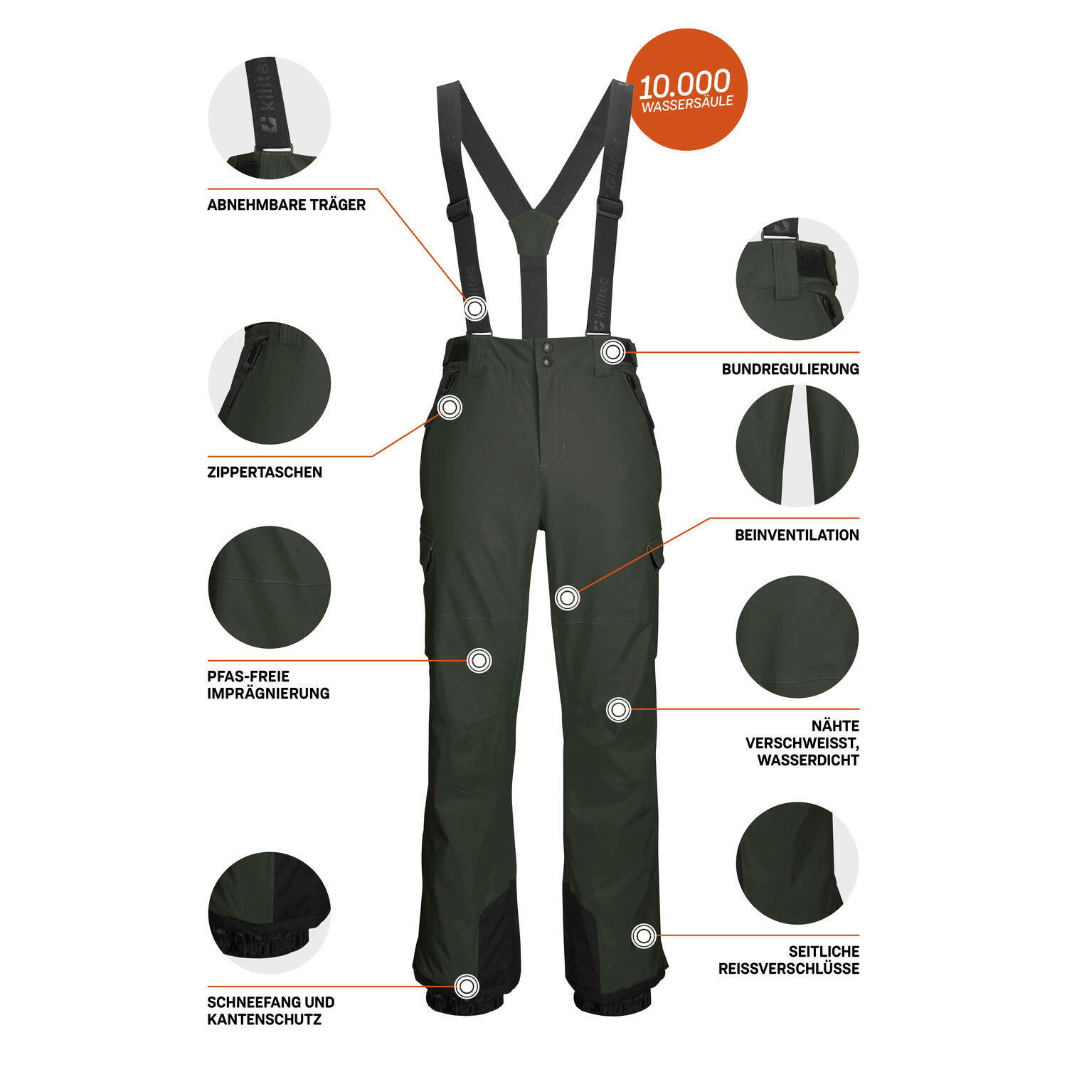 Herren Skihose KSW 83 MN SKI PNTS 5/6