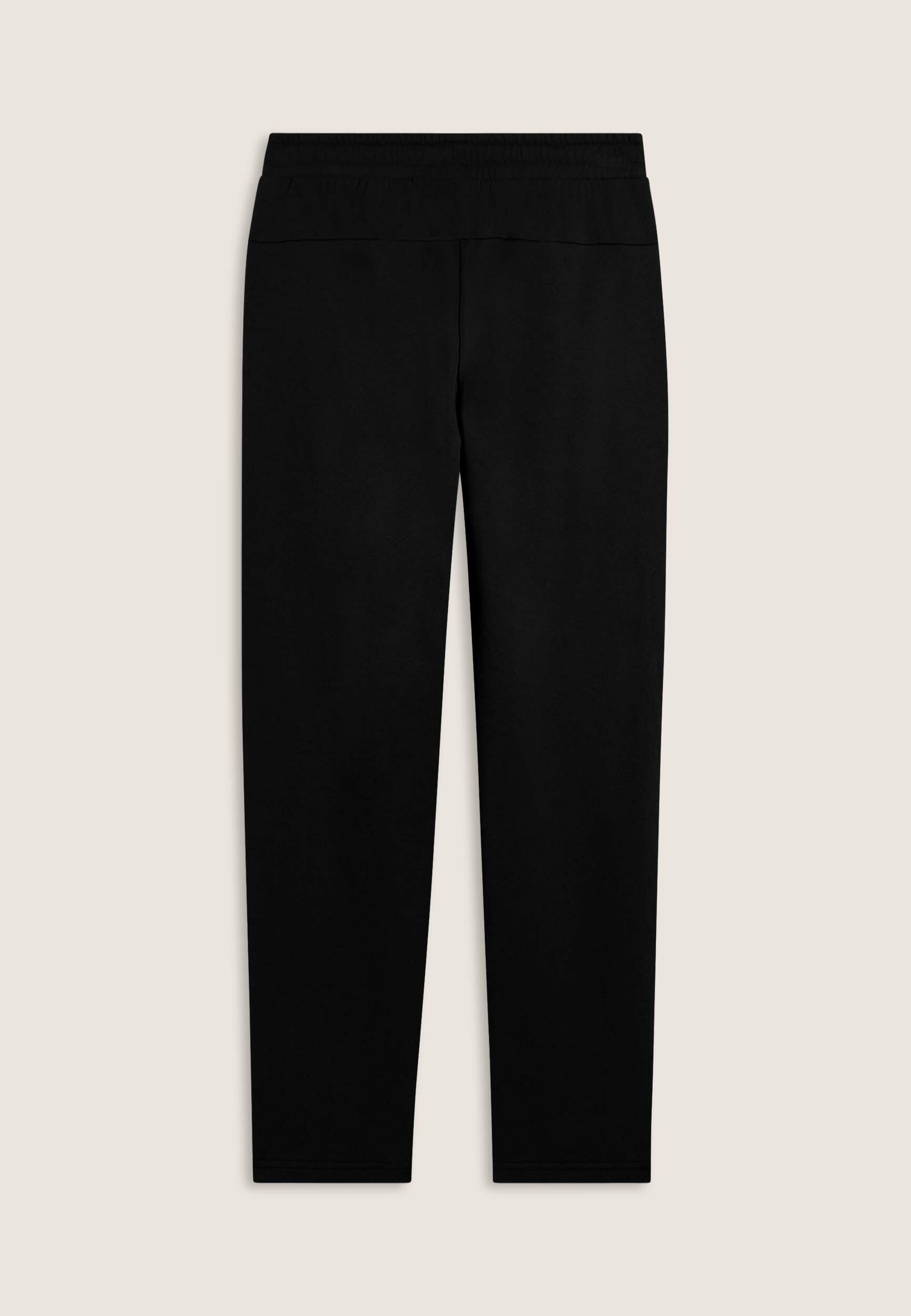 Pantaloni regular in felpa garzata con fondo dritto 2/3