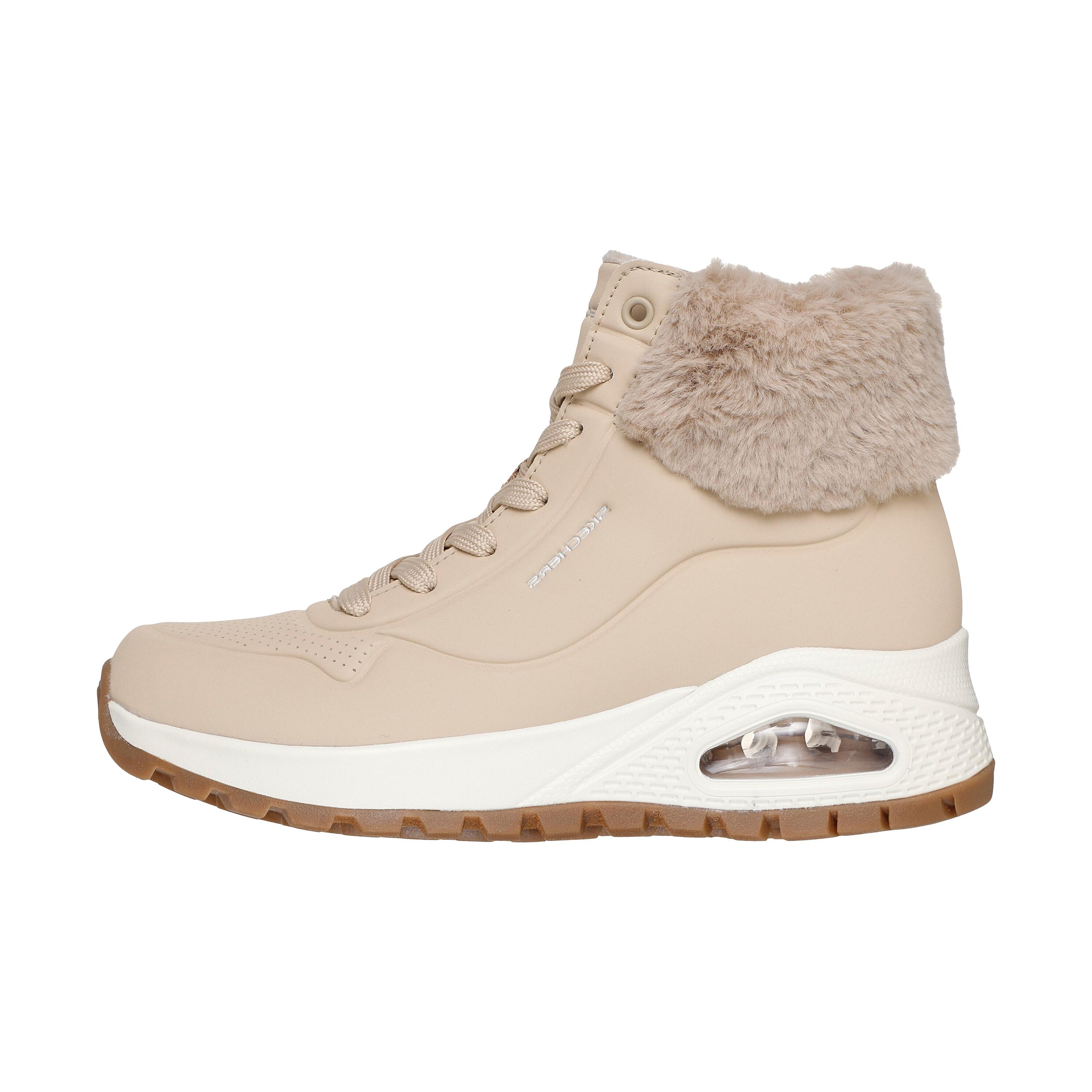 Skechers - Basket Montante À Lacets Skechers Uno Rugged Fall Air - Femme - Chaussures De Sport - Beige - Decathlon