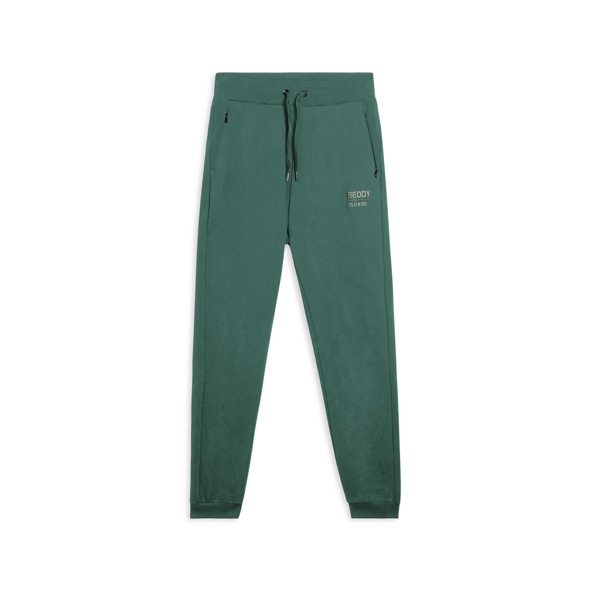 Freddy - Pantalon En Molleton Avec Bandes Aux Chevilles Et Détails Rayés - Pantalons - Vert - Decathlon