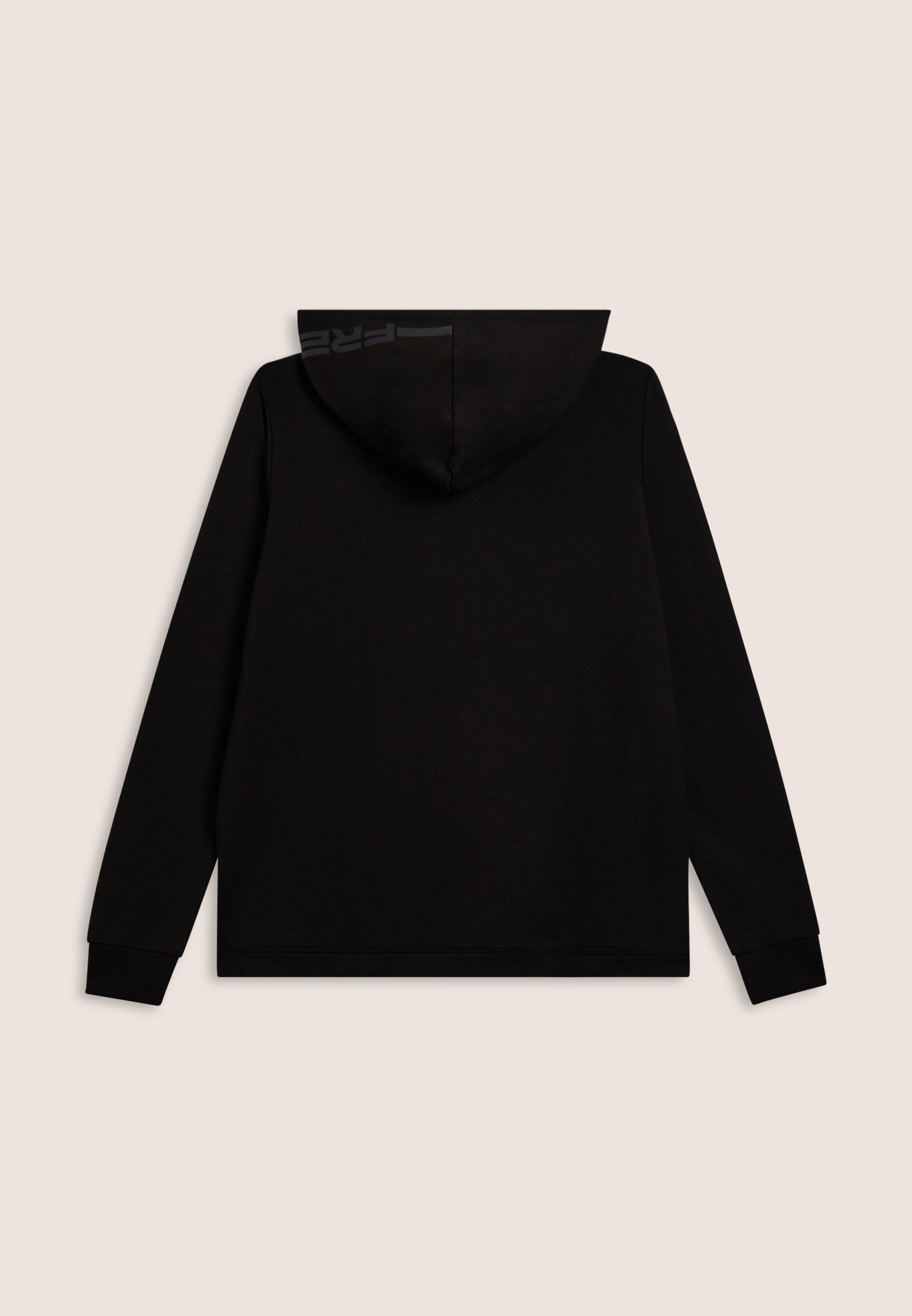 Sudadera para mujer con capucha, cremallera y bajo redondeado 2/3
