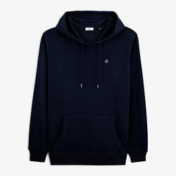 Sweat à capuche hoodie bleu marine en coton