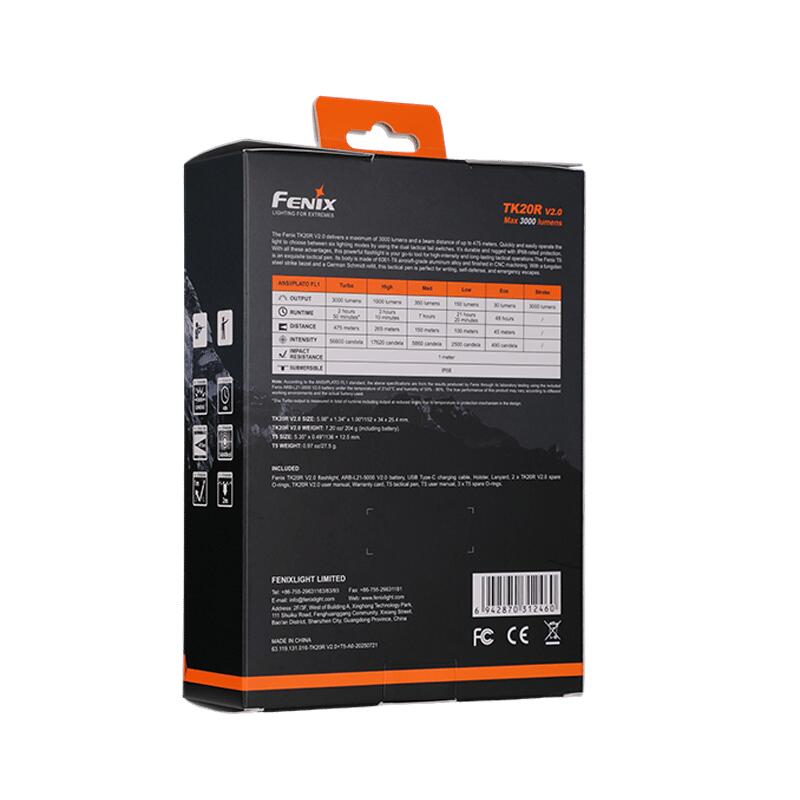 Coffret TK20RV2.0 3000 lumens et Stylo T5 2/4