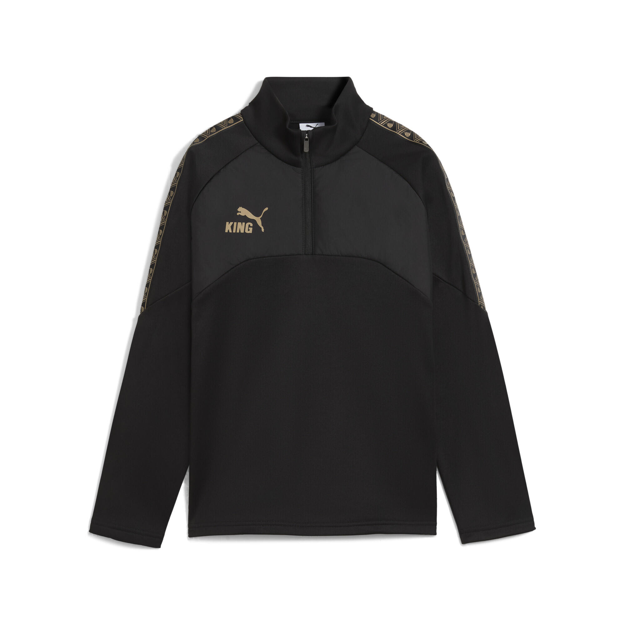 Puma - Haut De Training De Football D’hiver À Col Zippé King Enfant Et Adolescent Puma - Veste - Jaune|noir - Decathlon