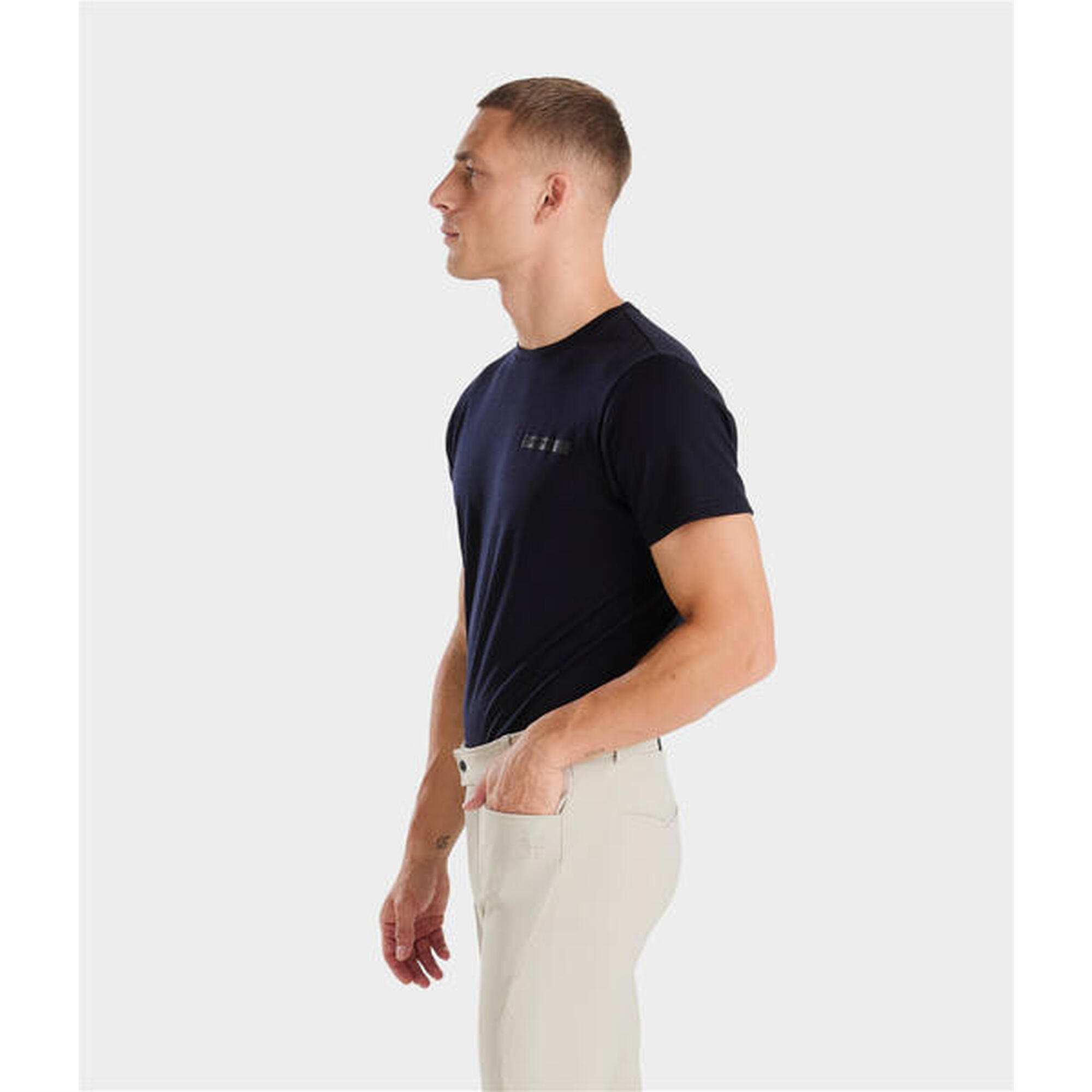 Horse Pilot - Tee-shirt D'Équitation En Laine De Mérinos - T-shirt Manches Courtes - Bleu - Decathlon