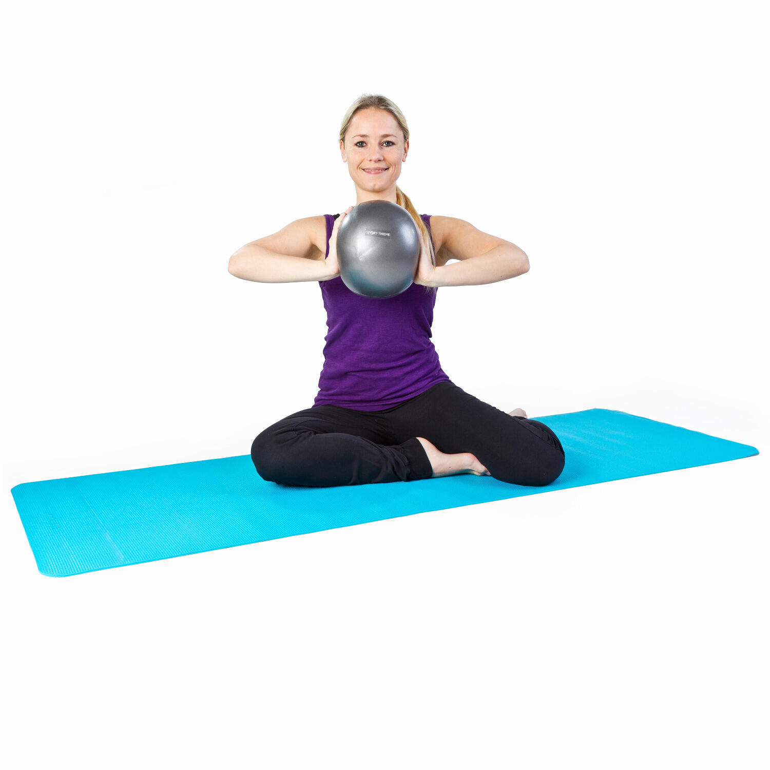 Pilates-Ball Soft Grau 22 cm Pilates Unisex Grau 2/3