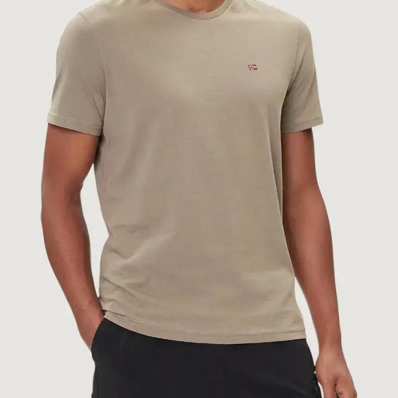 MEN'S crop top t-shirt SALIS SS BROWN