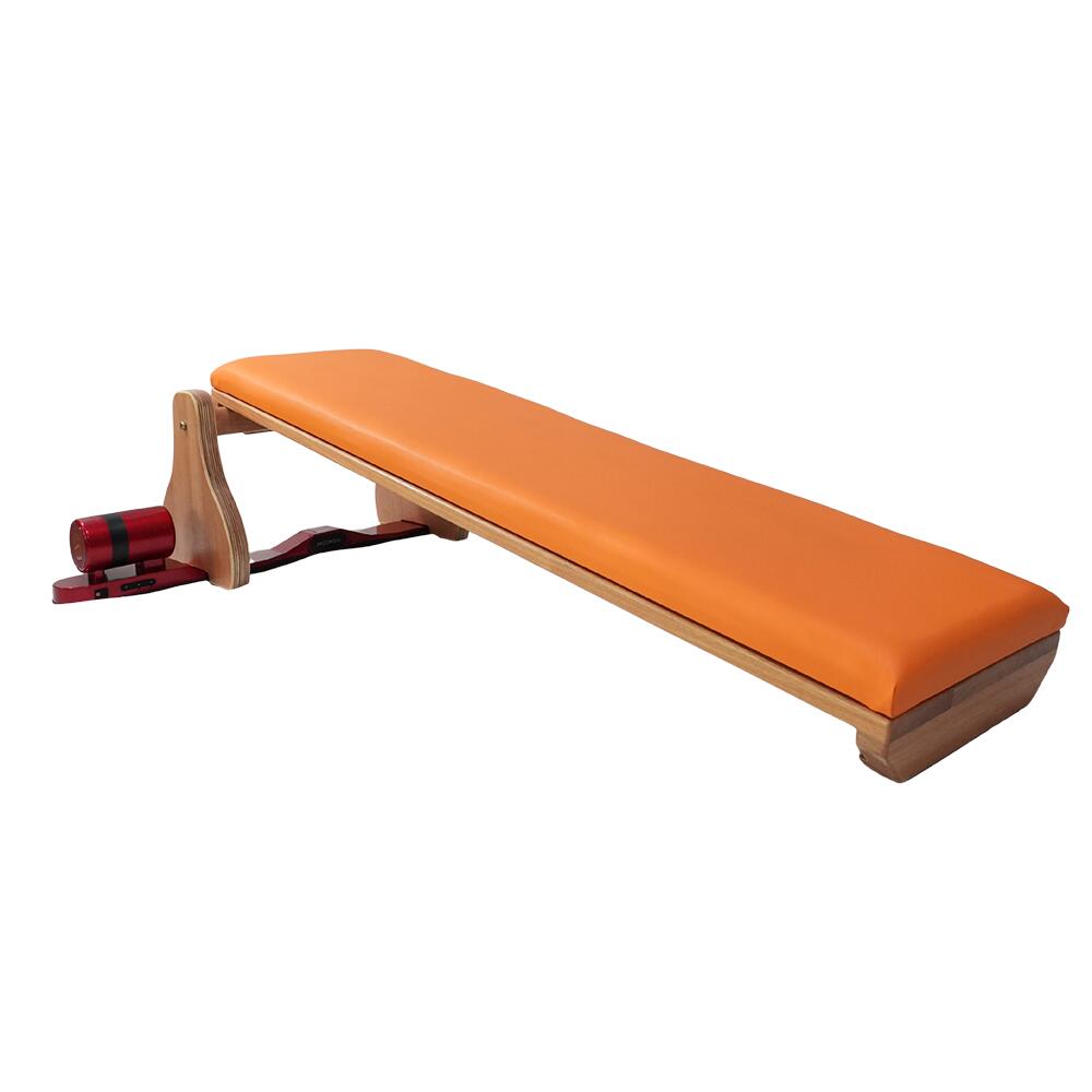 Banc d'entraînement XO2 en bois avec coussin PU orange. 5/5