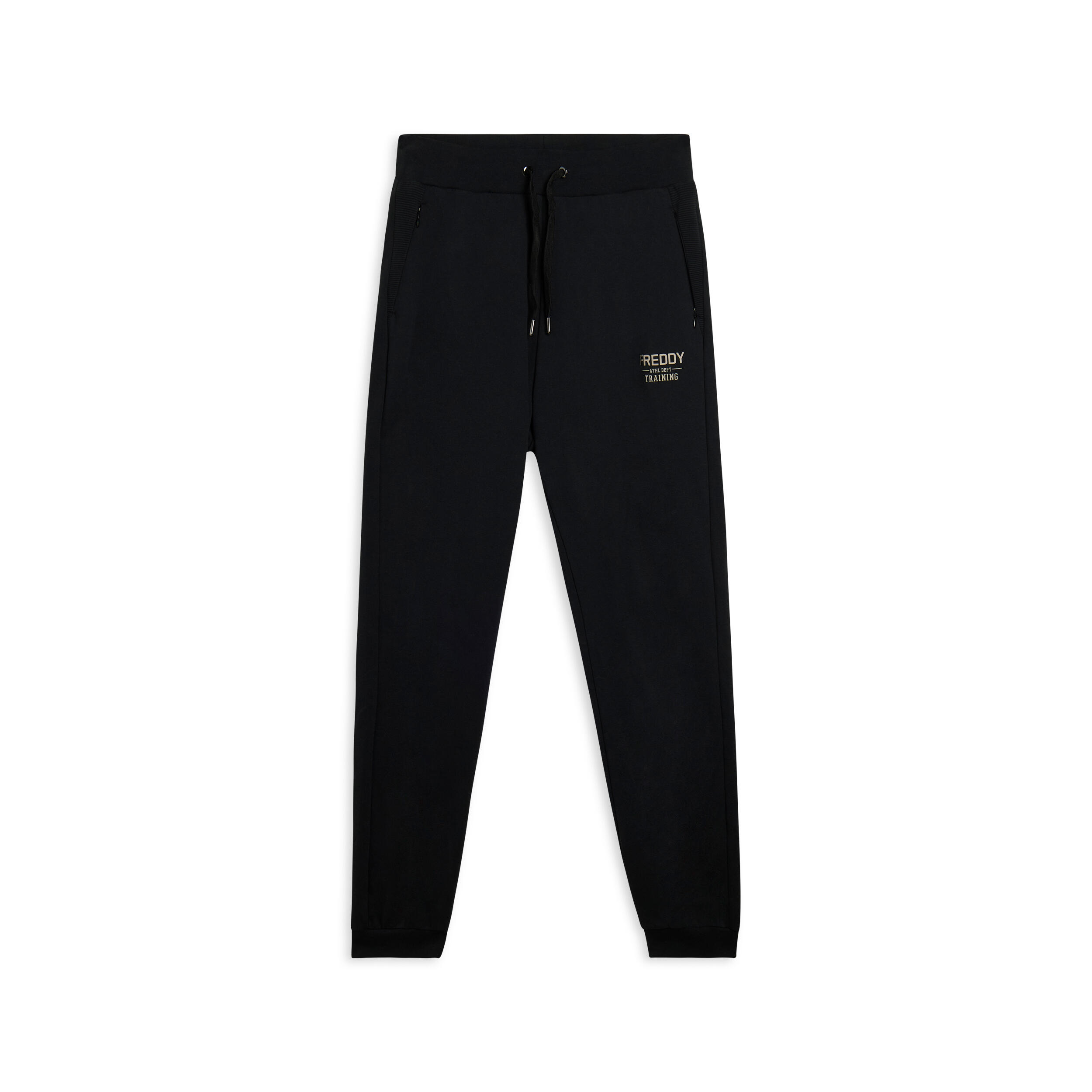 Freddy - Pantalon En Molleton Avec Bandes Aux Chevilles Et Détails Rayés - Pantalons - Noir - Decathlon